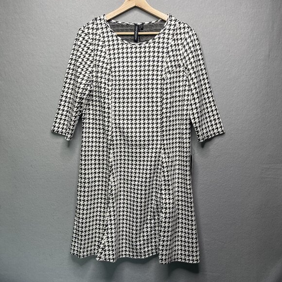 Zoë + Phoebe Houndstooth Dress L XL - Picture 1 of 9